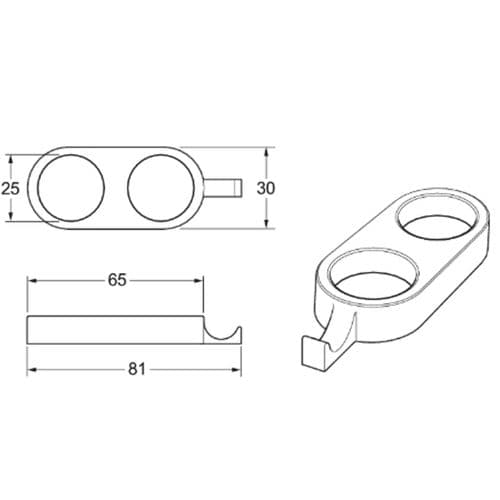 Deva Hose Retainer Chrome SPE08