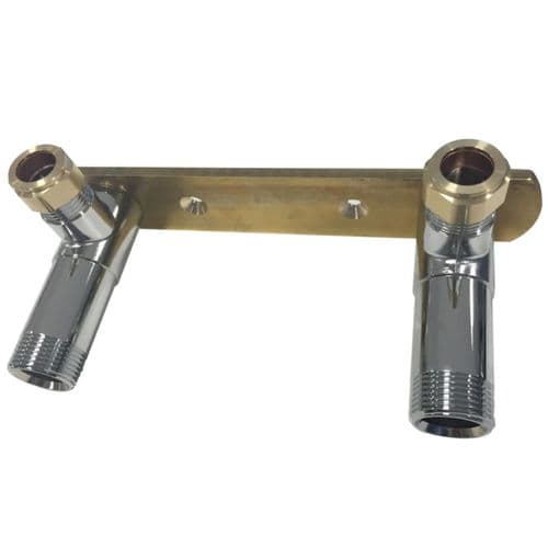 Deva Rear Wall Brass Fixing Plate Chrome SPE16