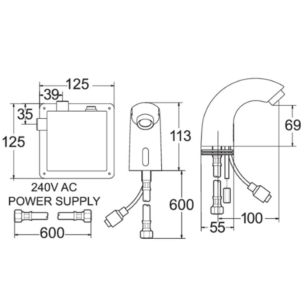Deva Sensor Basin Tap Chrome SENSOR2/D Spare Parts