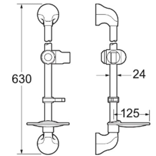 Deva Shower Rail Chrome SPE12