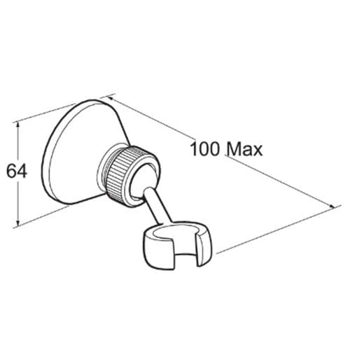 Deva Wall Bracket Chrome SPE06