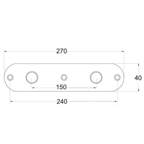 Deva Wall Plate For Bar Showers Chrome SPE10