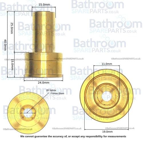 Diverter Stem Connector for Handle For Emotion Concealed CVP Valves  EB10011
