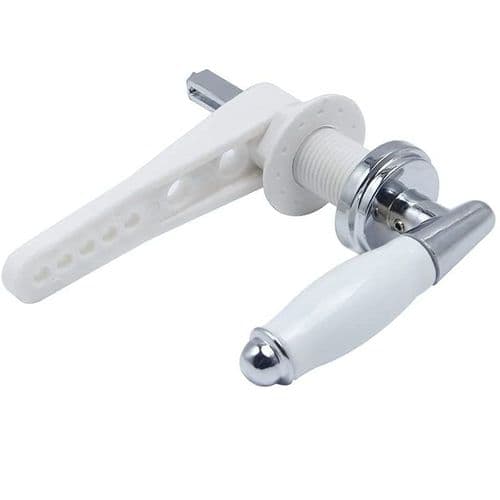 Dofu Toilet Lever Cistern Handle Replacement with Ceramic Handle Chrome B09GLNCMSY