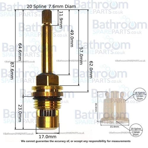 Dornbracht  1/2" Head part Clockwise Closing 9090031370090