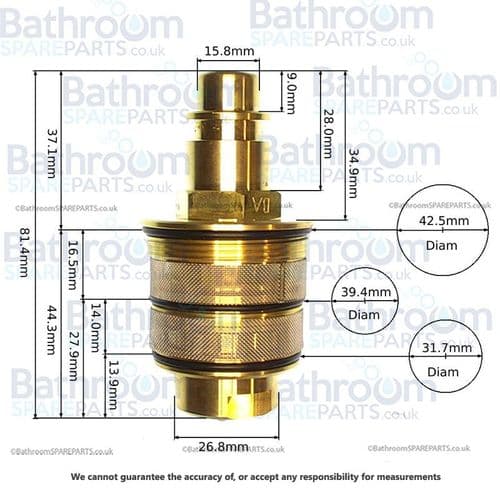 Dornbracht 1/2" Thermostat Cartridge 09150205090