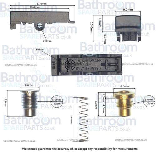 Dornbracht Repair Kit for Thermostat Handle Black 90213301100-13