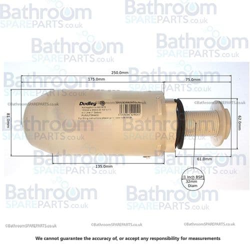 Dudley Automatic Syphon 5 1/2" x 1" 4.5ltr 364932