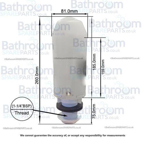 Dudley Automatic Syphon 9lrt  2 Gallon 1 1/4" Thread 6 1/4" High 3209153(1)