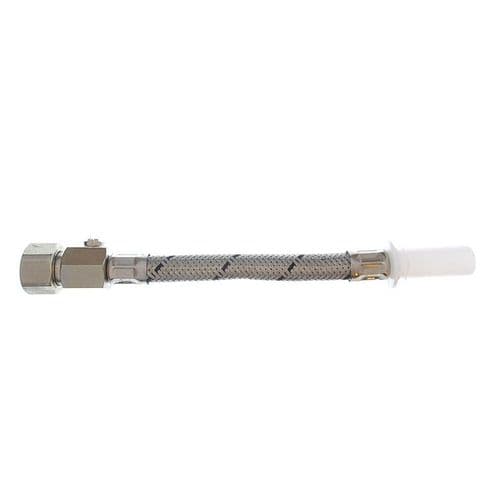 Dudley Braided Hose V2 With Isolating Valve White End 325087