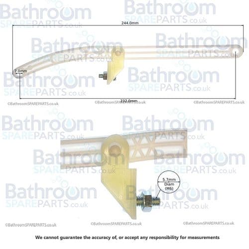 Dudley Diplomat High Level Lever Fulcrum bracket and screw 320008