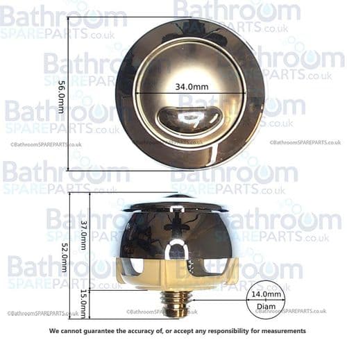 Dudley Dualflush button for cable operated valve 319896