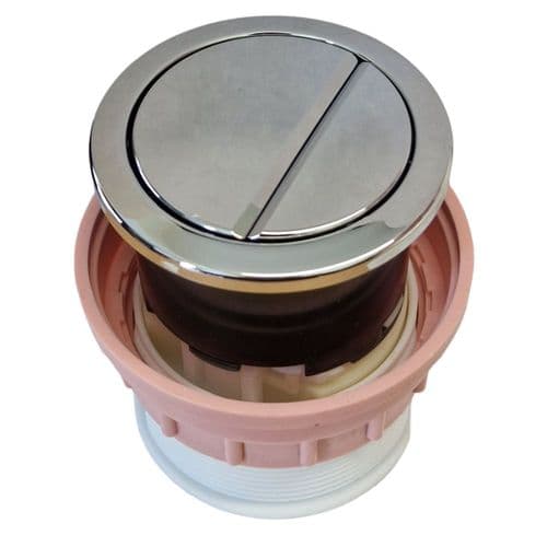 Dudley Geo Chrome Push Button 372937