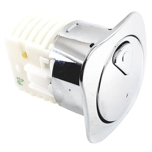 Dudley Vantage 73.5mm Dual Flush Square Chrome Plated Push Button Air Operated 318431