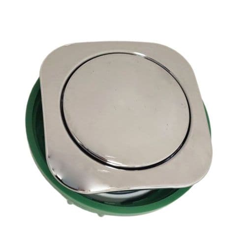 Dudley Vantage 73.5mm Single Flush Square Chrome Plated Push Button Air Operated 314600