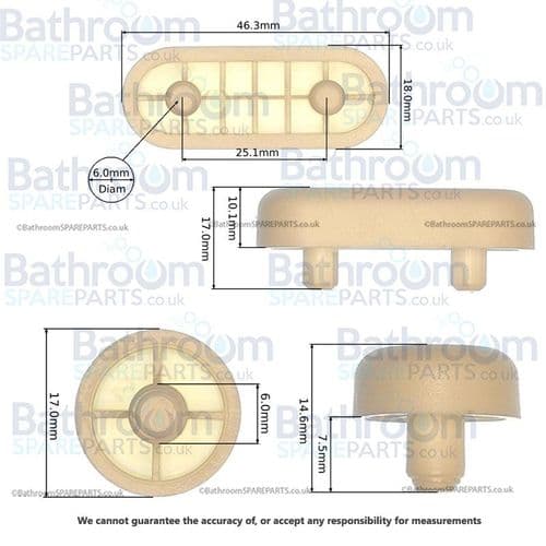 Duravit 1930's Replacement Seat Buffer Set 1001420000