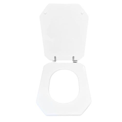 Duravit 1930 Toilet Seat and Cover Octagonal Hole, Polyester Resin 0064810000-White Spare Parts