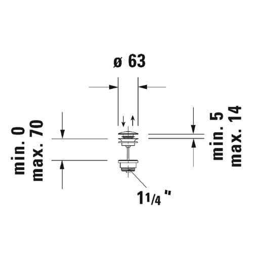 Duravit Basin Waste Pop Up Waste 0050521000