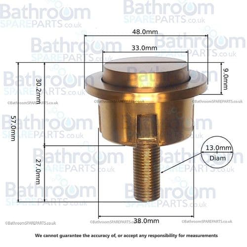 Duravit Brushed Bronze Flush Button 0074610400