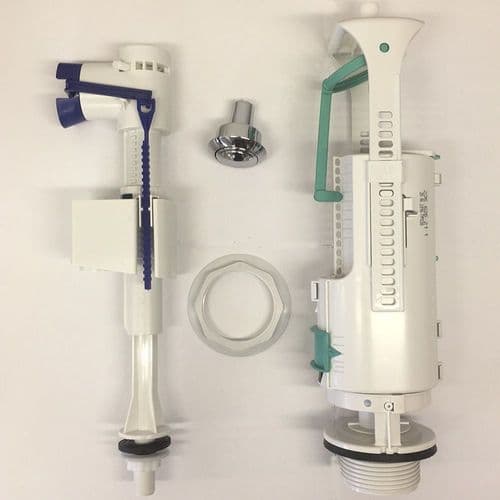 Duravit Complete Cistern Internals Included Flush Valve Filler Valve and Flush Button 0075391094