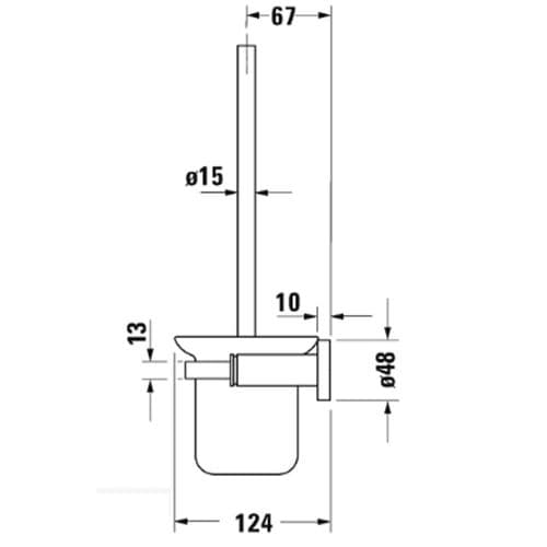 Duravit D-Code Brush Set Chrome 0099271000