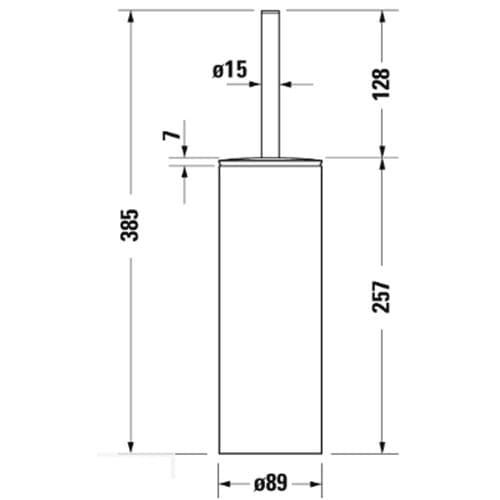 Duravit D-Code Brush Set Chrome 0099281000