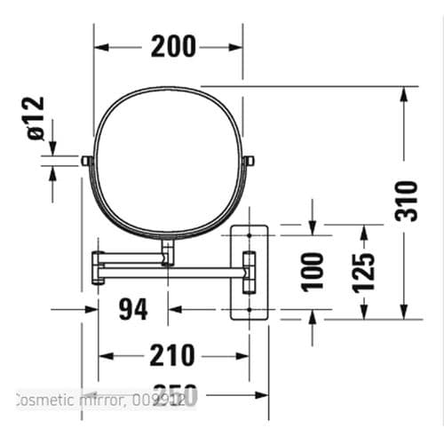 Duravit D-Code Cosmetic Mirror Chrome 0099121000