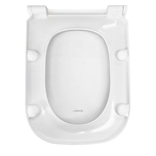 Duravit D-Code Elongated Standard Close Toilet Seat & Cover White 0060310000