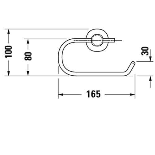 Duravit D-Code Paper Holder Chrome 0099261000