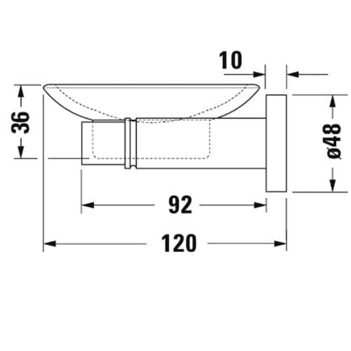 Duravit D-Code Soap Dish Chrome 0099181000