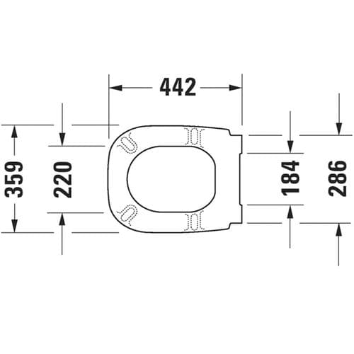 Duravit D-Code Soft Close Toilet Seat & Cover White 0067390000