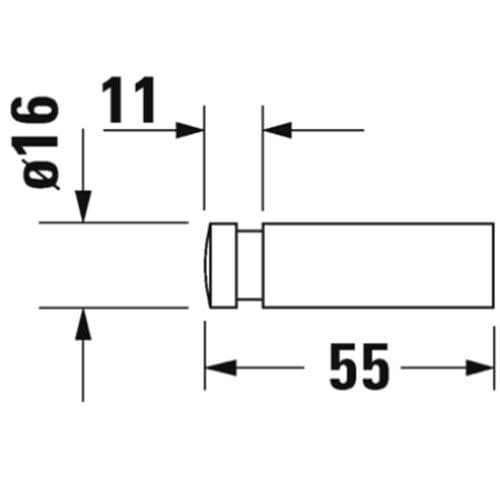 Duravit D-Code Towel Hook Chrome 0099041000