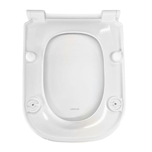 Duravit D-Code Vital Elongated Standard Close Toilet Seat & Cover White 0060410000