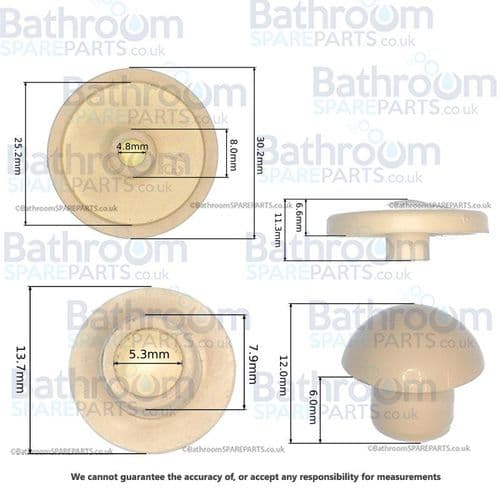 Duravit Duraplus 0064200000 Replacement Seat Buffer Set - 1001460000