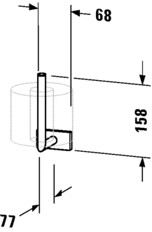 Duravit Karree Chrome Spare Paper Holder - 0099561000