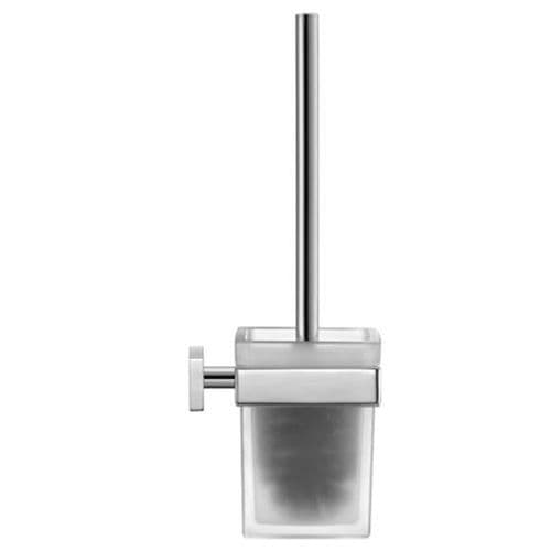 Duravit Karree Frosted Glass Wall Mounted Toilet Brush Set - 0099571000