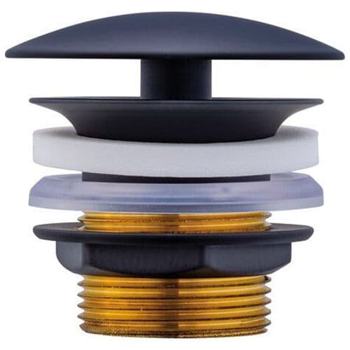 Duravit Matt Black Basin Continuous Flow Chrome Waste 0050244600