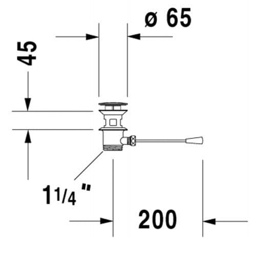 Duravit Pop-Up Basin Waste 0050311000