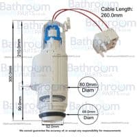 Easi Dual Flush Siphon For 0.82M / 0.98M WC Frame ABSP-20-0088