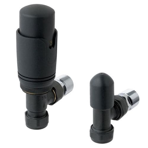 Eastbrook 15mm Angled TRV and Lockshield Valve Matt Anthracite Matt Anthracite 41.3024