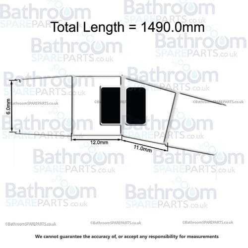 Eastbrook Bath Screen Pair Of Magnetic Seals 69.9147