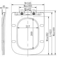Eastbrook Beddington Soft Close Toilet Seat & Cover White 26.0227