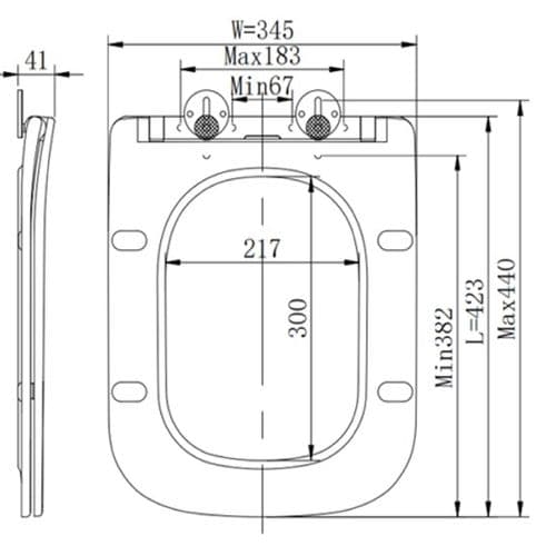 Eastbrook Beddington Soft Close Toilet Seat & Cover White 26.0227