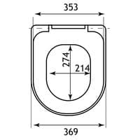 Eastbrook Cheltenham Soft Close Toilet Seat & Cover White 50.008