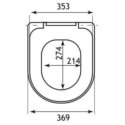 Eastbrook Cheltenham Standard Close Toilet Seat & Cover White 50.007