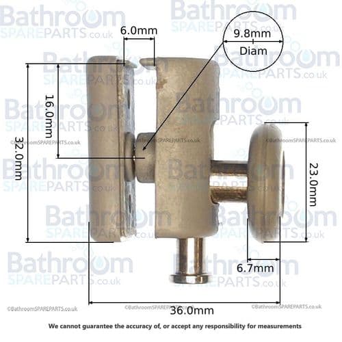 Eastbrook Corniche Shower Door Roller 38.924