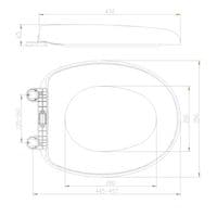 Eastbrook Curva Standard Close Toilet Seat & Cover White 56.0010