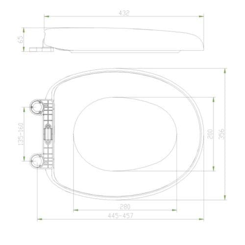 Eastbrook Curva Standard Close Toilet Seat & Cover White 56.0010