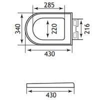 Eastbrook Dura Standard Close Toilet Seat & Cover White 26.0014