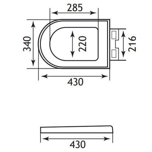 Eastbrook Dura Standard Close Toilet Seat & Cover White 26.0014